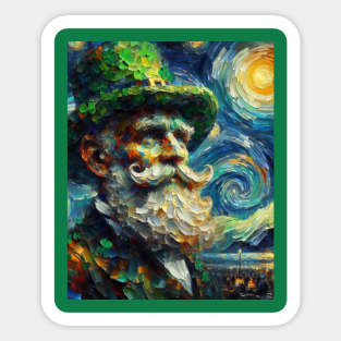 Gentleman in starry night Sticker